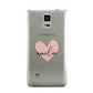 Pink Heart Sketch with Name Samsung Galaxy Note 4 Case