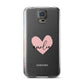 Pink Heart Sketch with Name Samsung Galaxy S5 Case