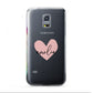 Pink Heart Sketch with Name Samsung Galaxy S5 Mini Case