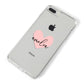 Pink Heart Sketch with Name iPhone 8 Plus Bumper Case on Silver iPhone Alternative Image
