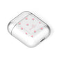 Pink Hearts with Custom Name AirPods Case Laid Flat