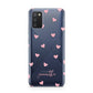 Pink Hearts with Custom Name Samsung A02s Case