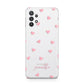 Pink Hearts with Custom Name Samsung A32 5G Case