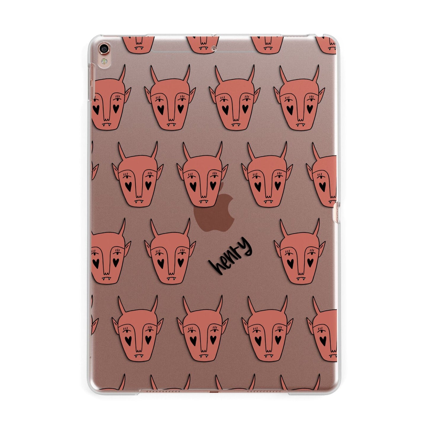 Pink Horned Halloween Personalised Apple iPad Rose Gold Case