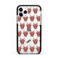 Pink Horned Halloween Personalised Apple iPhone 11 Pro in Silver with Black Impact Case