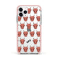Pink Horned Halloween Personalised Apple iPhone 11 Pro in Silver with Pink Impact Case