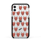 Pink Horned Halloween Personalised Apple iPhone 11 in White with Black Impact Case
