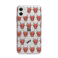 Pink Horned Halloween Personalised Apple iPhone 11 in White with Bumper Case