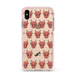 Pink Horned Halloween Personalised Apple iPhone Xs Max Impact Case Pink Edge on Gold Phone