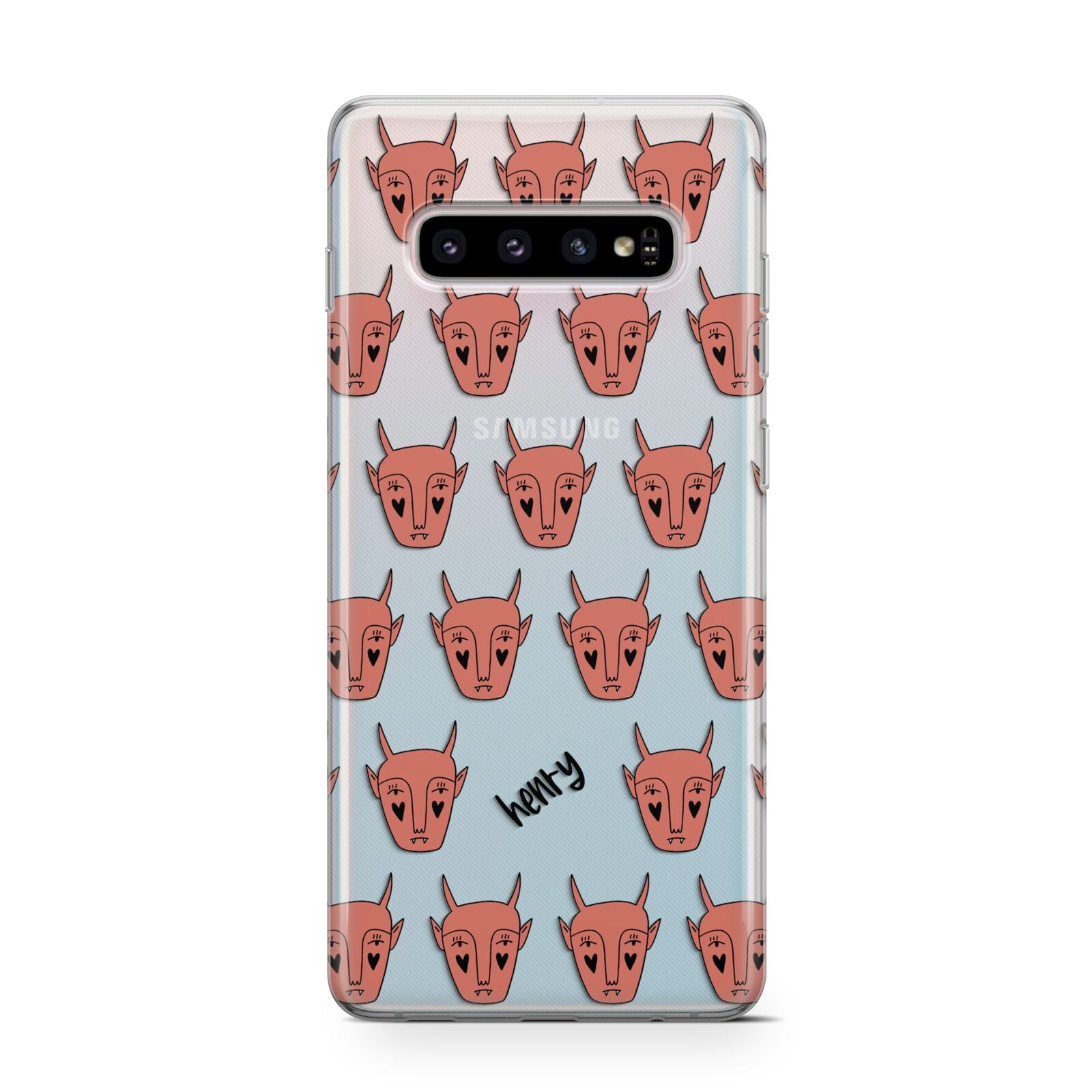 Pink Horned Halloween Personalised Protective Samsung Galaxy Case