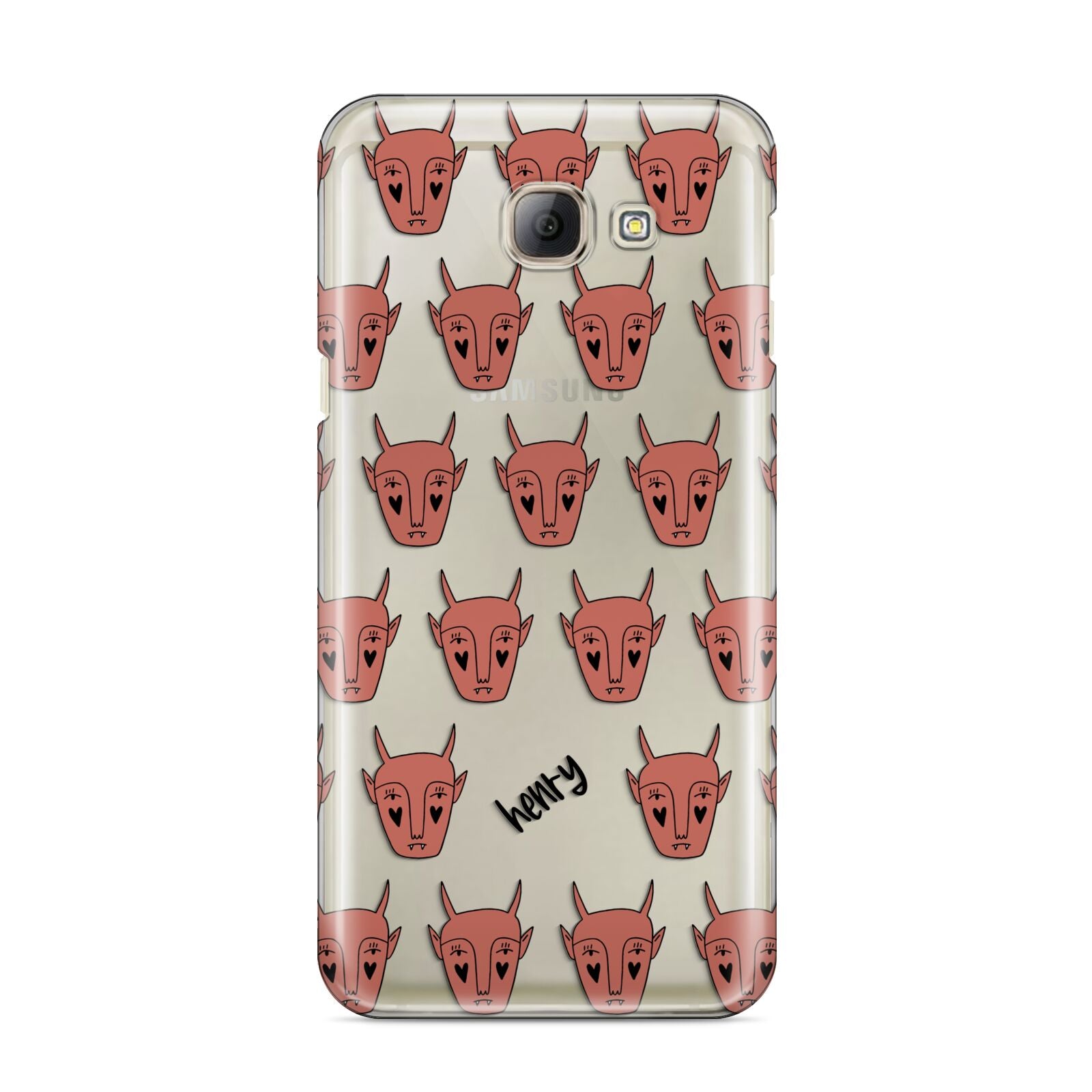Pink Horned Halloween Personalised Samsung Galaxy A8 2016 Case