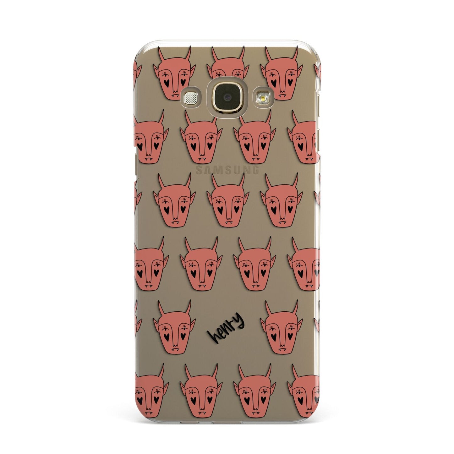 Pink Horned Halloween Personalised Samsung Galaxy A8 Case
