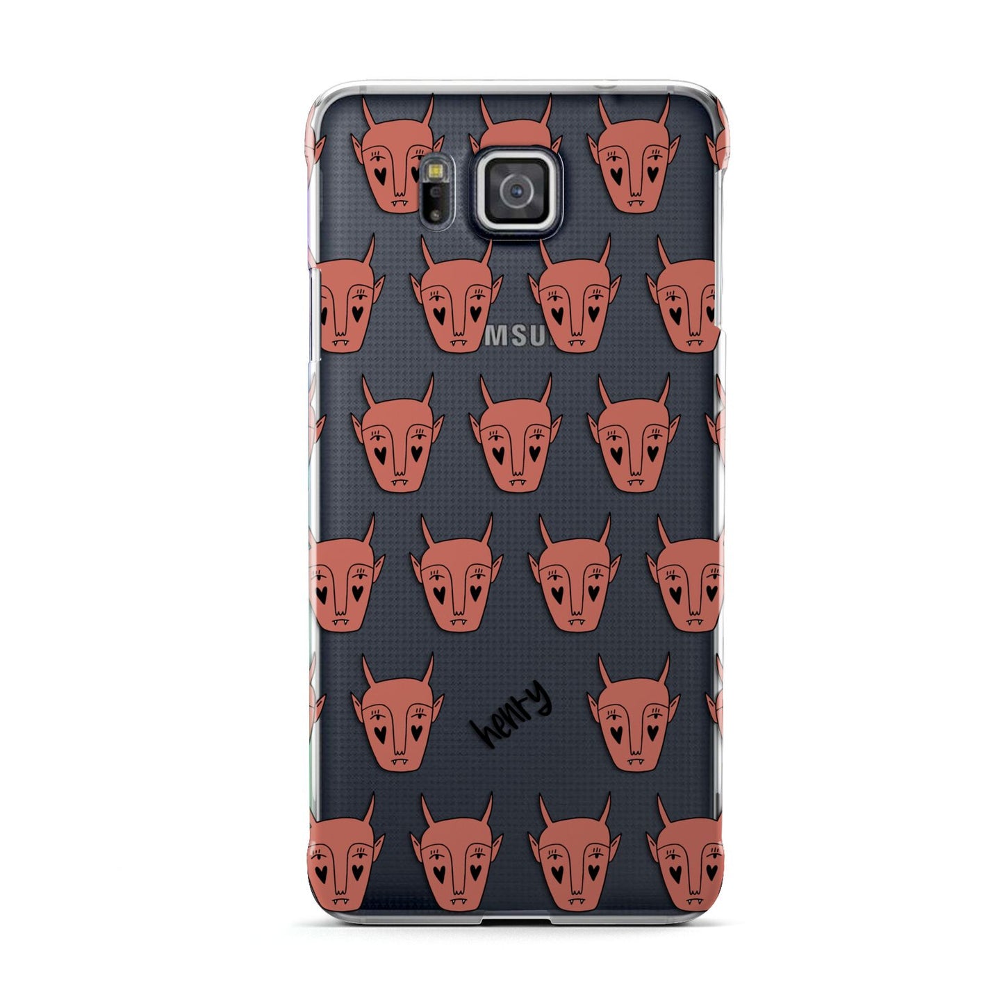 Pink Horned Halloween Personalised Samsung Galaxy Alpha Case