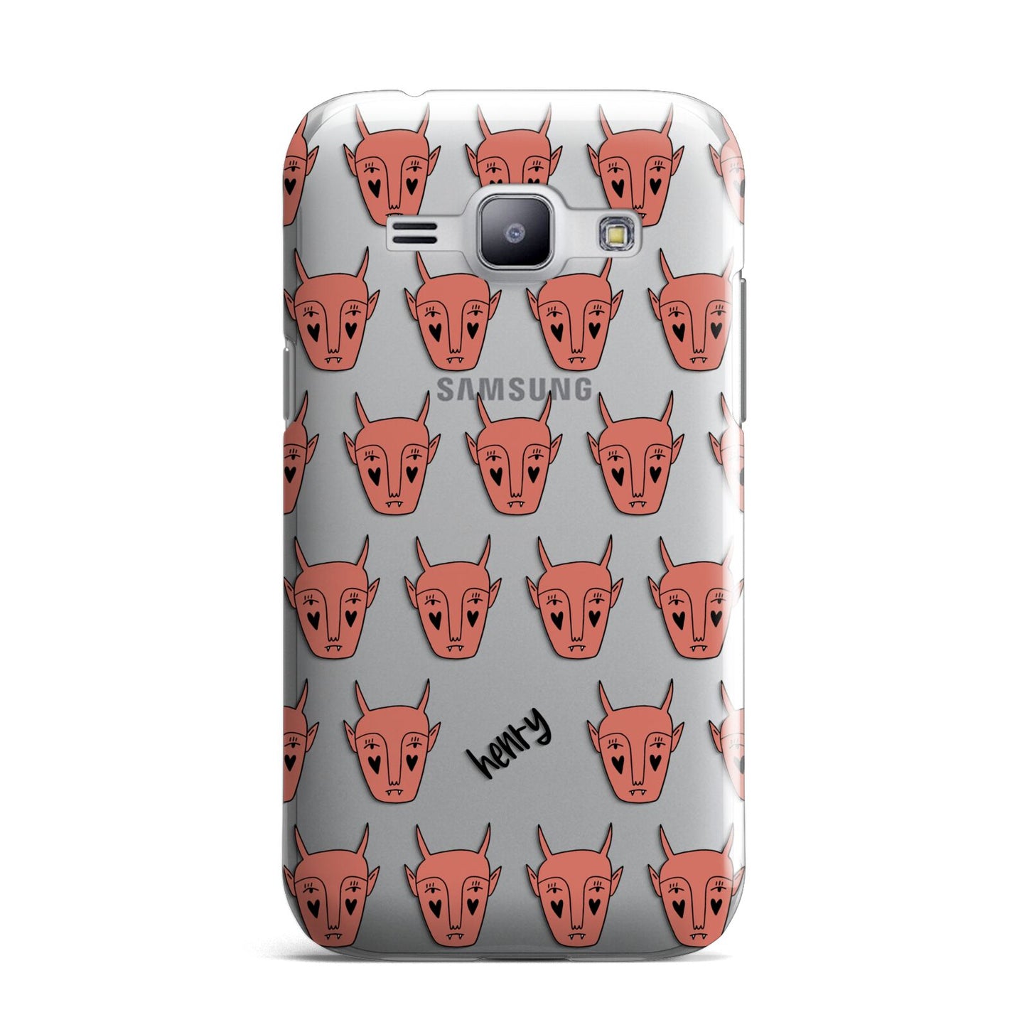 Pink Horned Halloween Personalised Samsung Galaxy J1 2015 Case