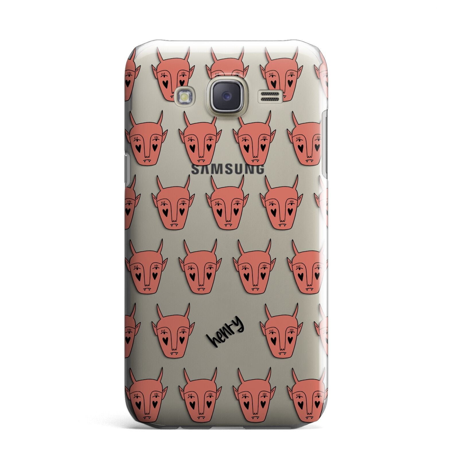 Pink Horned Halloween Personalised Samsung Galaxy J7 Case