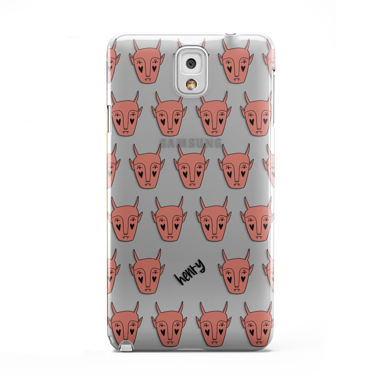 Pink Horned Halloween Personalised Samsung Galaxy Note 3 Case