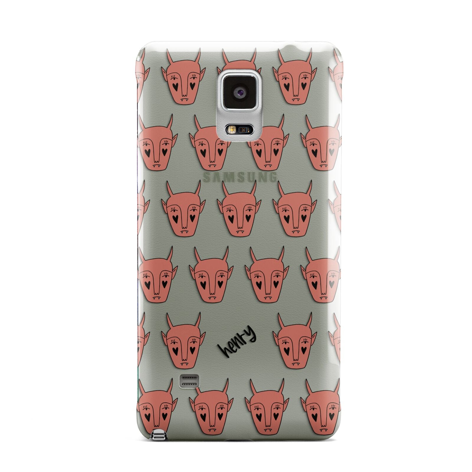 Pink Horned Halloween Personalised Samsung Galaxy Note 4 Case