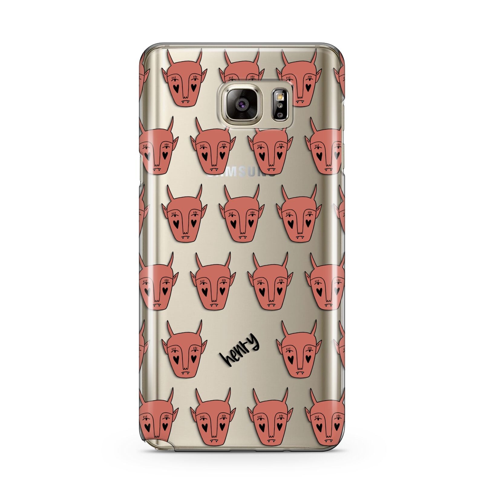 Pink Horned Halloween Personalised Samsung Galaxy Note 5 Case