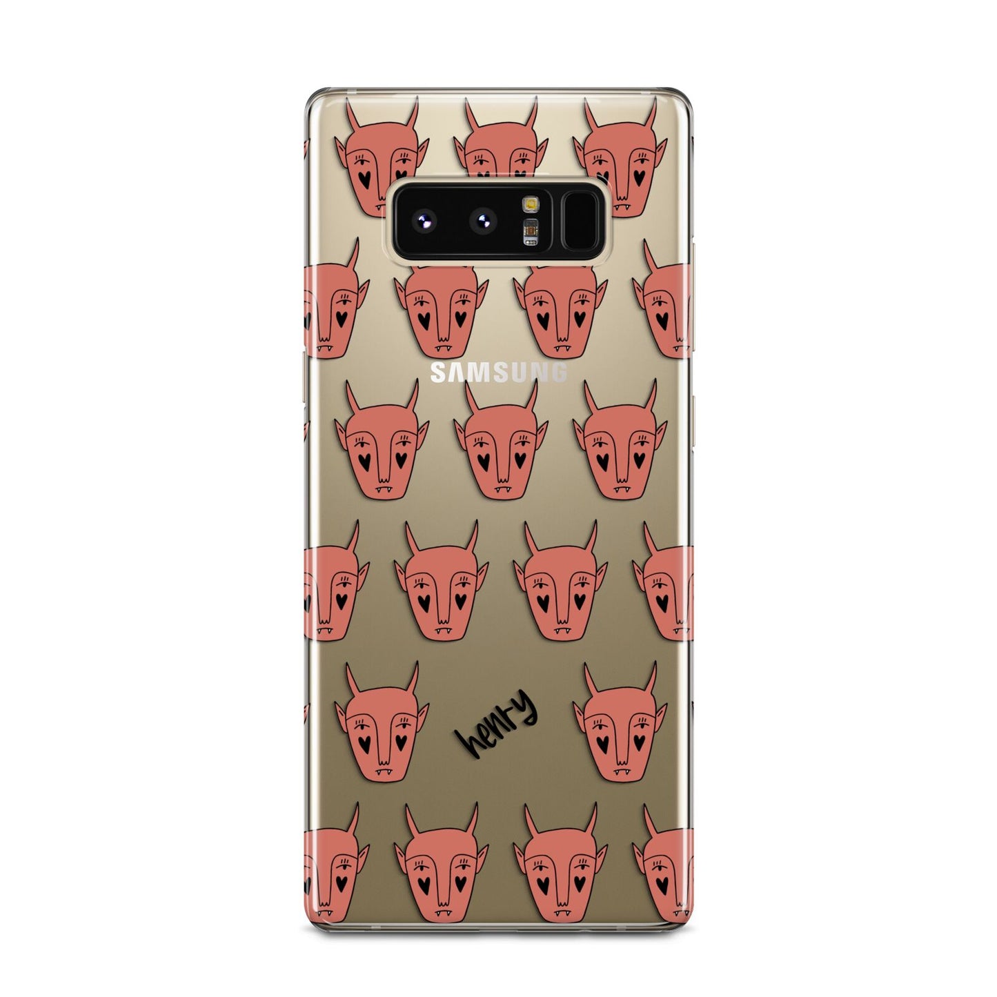 Pink Horned Halloween Personalised Samsung Galaxy Note 8 Case