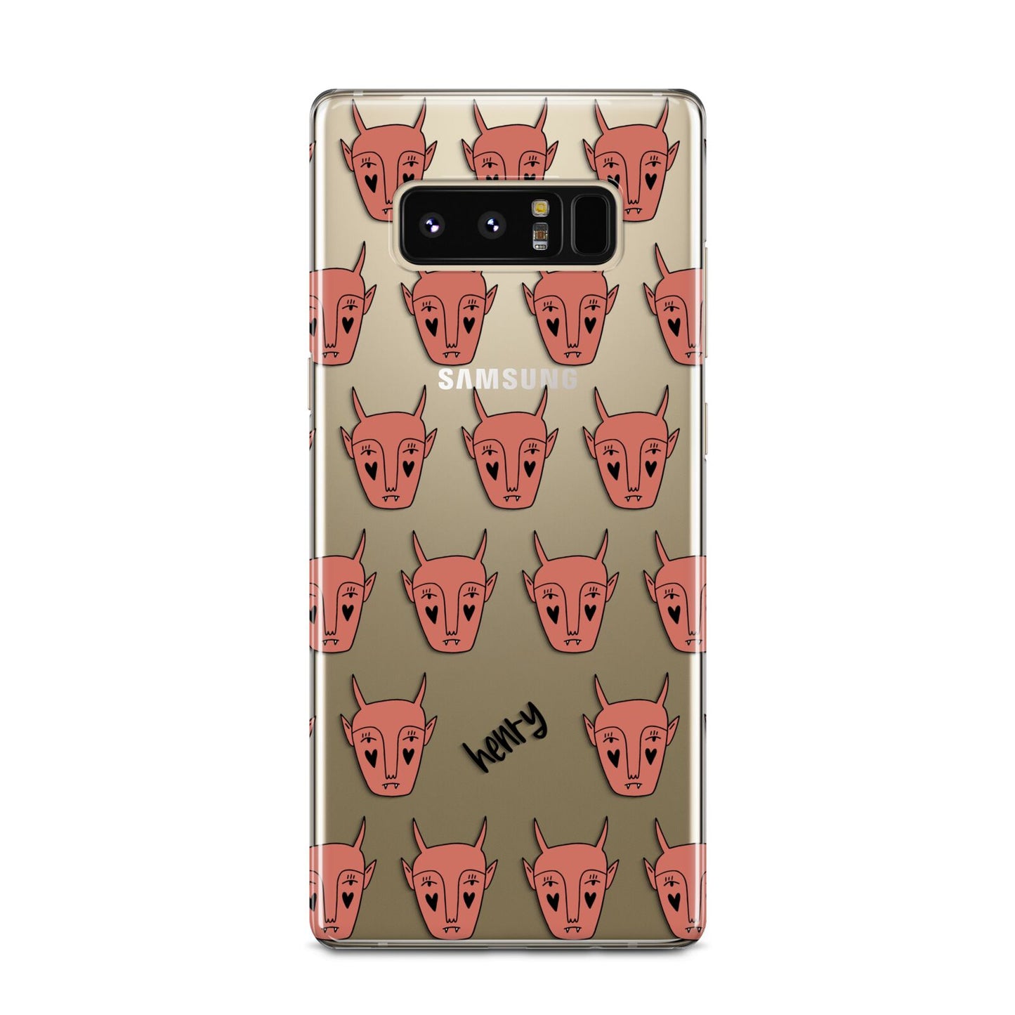 Pink Horned Halloween Personalised Samsung Galaxy Note 8 Case