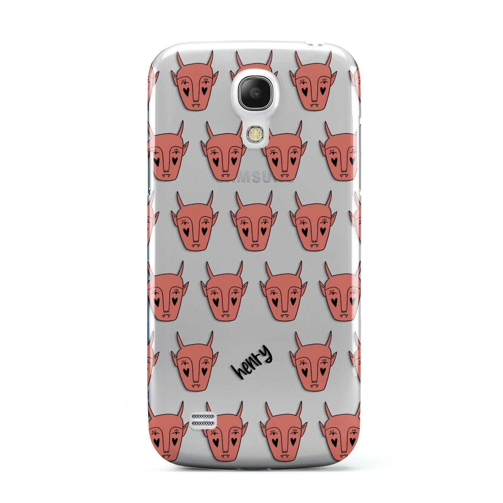 Pink Horned Halloween Personalised Samsung Galaxy S4 Mini Case