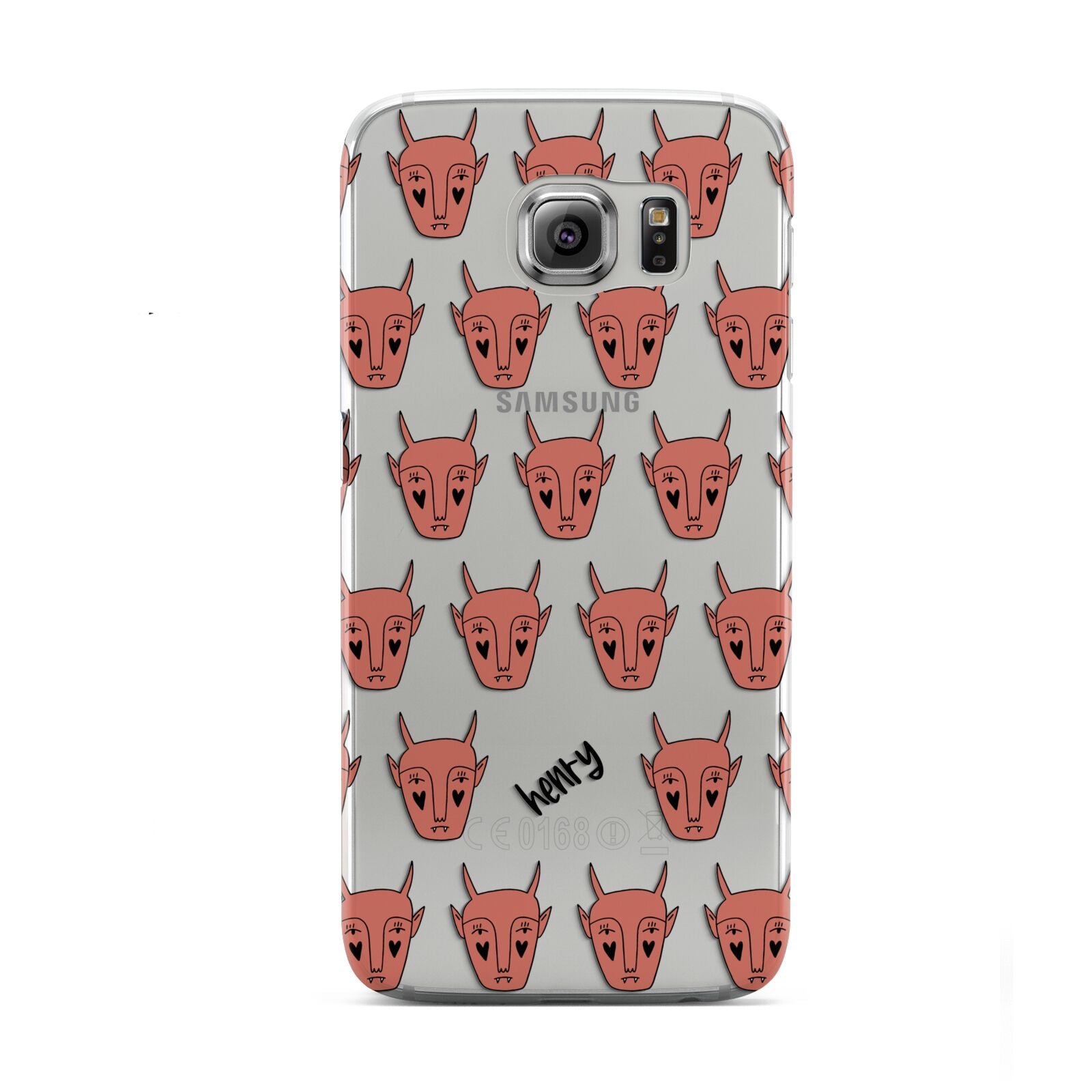 Pink Horned Halloween Personalised Samsung Galaxy S6 Case