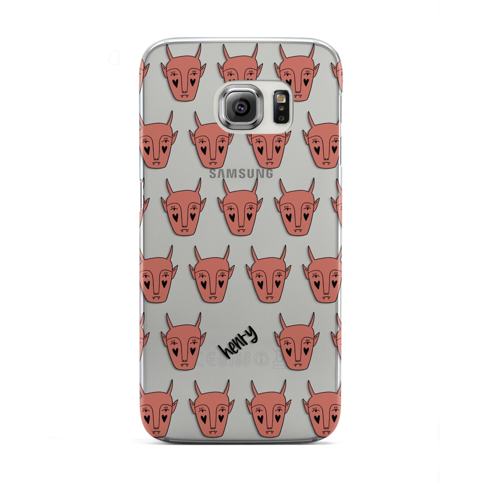 Pink Horned Halloween Personalised Samsung Galaxy S6 Edge Case