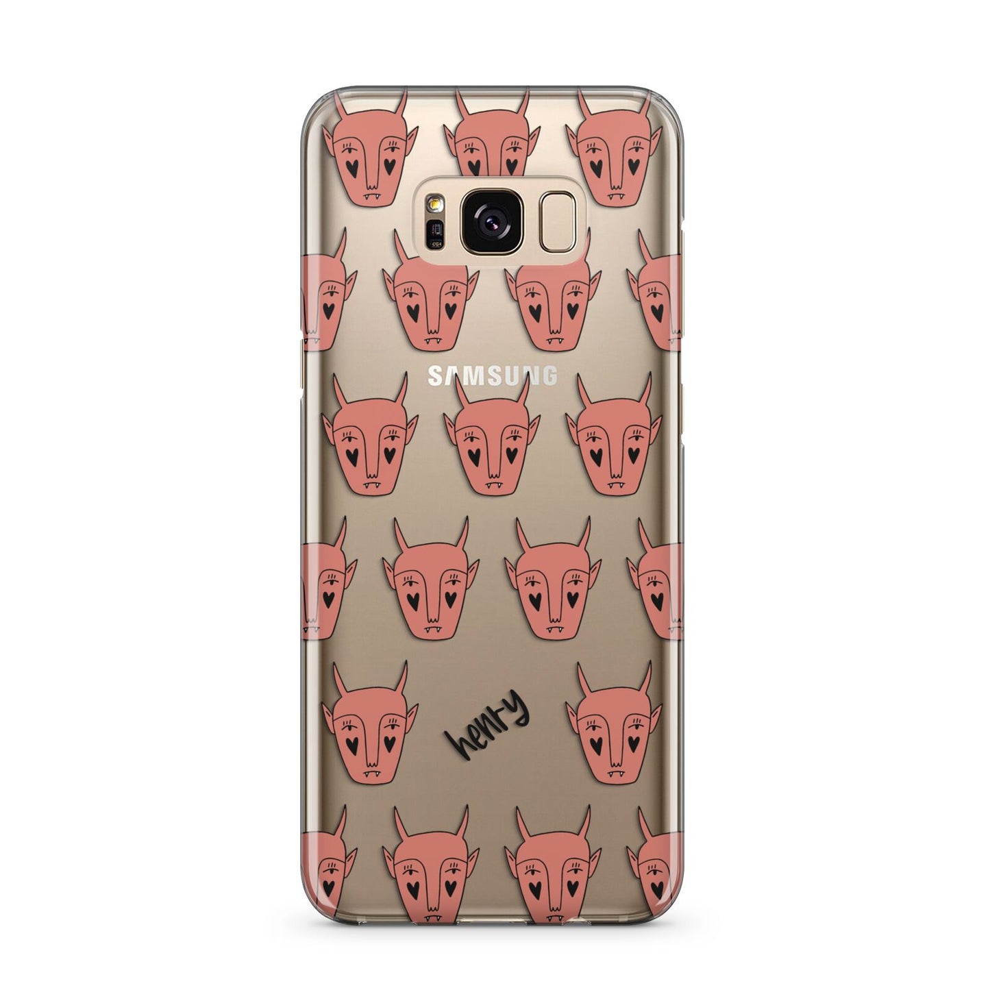 Pink Horned Halloween Personalised Samsung Galaxy S8 Plus Case