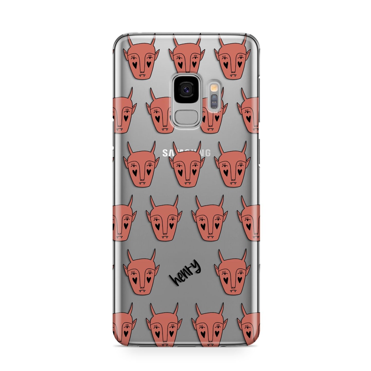 Pink Horned Halloween Personalised Samsung Galaxy S9 Case