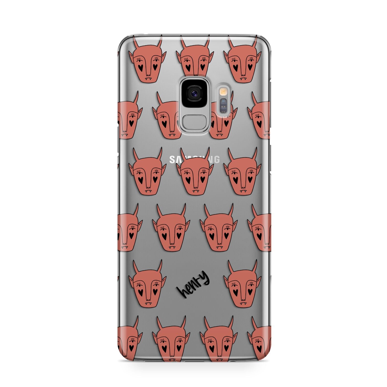 Pink Horned Halloween Personalised Samsung Galaxy S9 Case