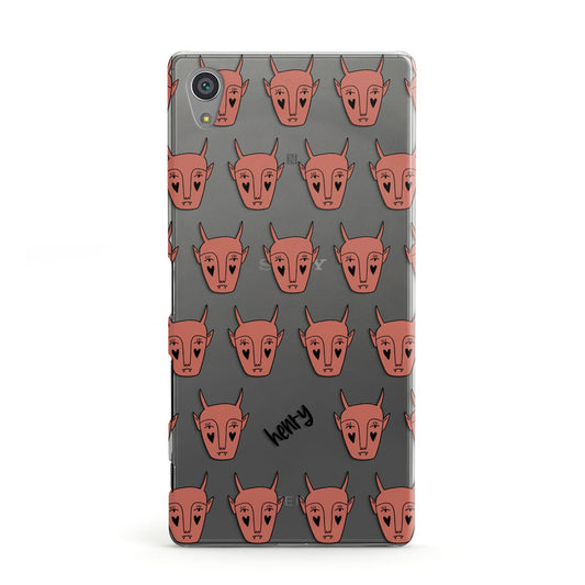 Pink Horned Halloween Personalised Sony Xperia Case