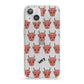 Pink Horned Halloween Personalised iPhone 13 Clear Bumper Case