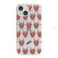 Pink Horned Halloween Personalised iPhone 13 Mini Clear Bumper Case