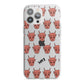 Pink Horned Halloween Personalised iPhone 13 Pro Max TPU Impact Case with White Edges