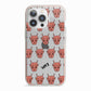 Pink Horned Halloween Personalised iPhone 13 Pro TPU Impact Case with Pink Edges