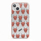 Pink Horned Halloween Personalised iPhone 13 TPU Impact Case with Pink Edges