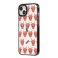 Pink Horned Halloween Personalised iPhone 14 Plus Black Impact Case Side Angle on Silver phone