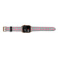 Pink Houndstooth Apple Watch Strap Size 38mm Landscape Image Gold Hardware