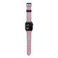 Pink Houndstooth Apple Watch Strap Size 38mm with Blue Hardware