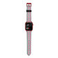 Pink Houndstooth Apple Watch Strap Size 38mm with Red Hardware