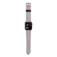 Pink Houndstooth Apple Watch Strap Size 38mm with Silver Hardware