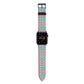 Pink Houndstooth Apple Watch Strap with Blue Hardware