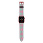 Pink Houndstooth Apple Watch Strap with Red Hardware