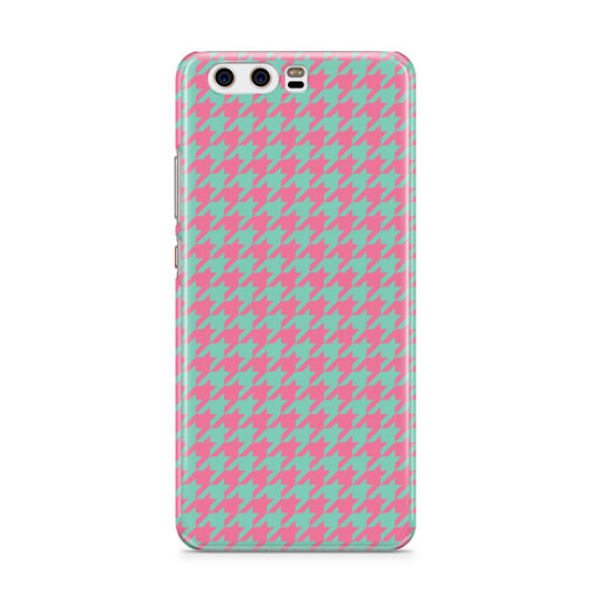 Pink Houndstooth Huawei P10 Phone Case