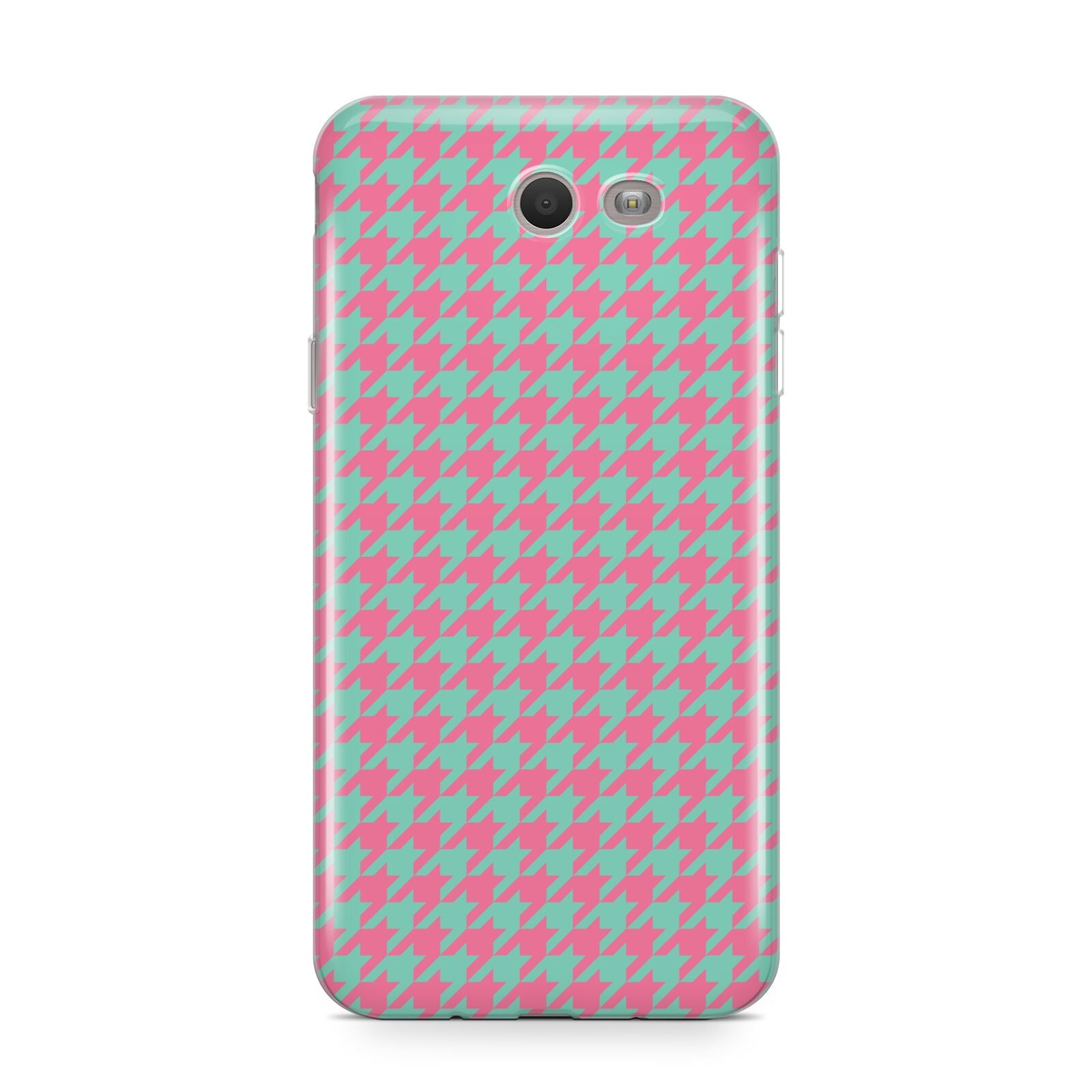 Pink Houndstooth Samsung Galaxy J7 2017 Case