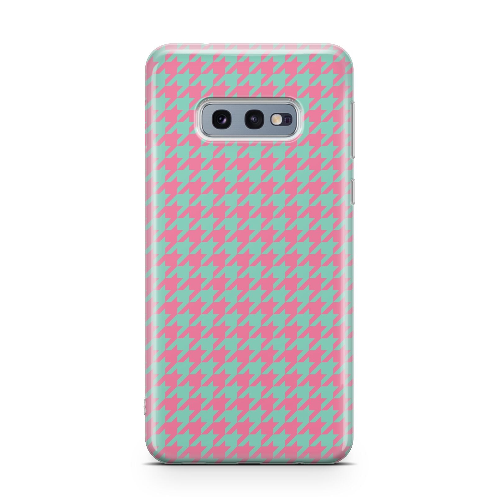 Pink Houndstooth Samsung Galaxy S10E Case