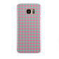 Pink Houndstooth Samsung Galaxy S7 Edge Case