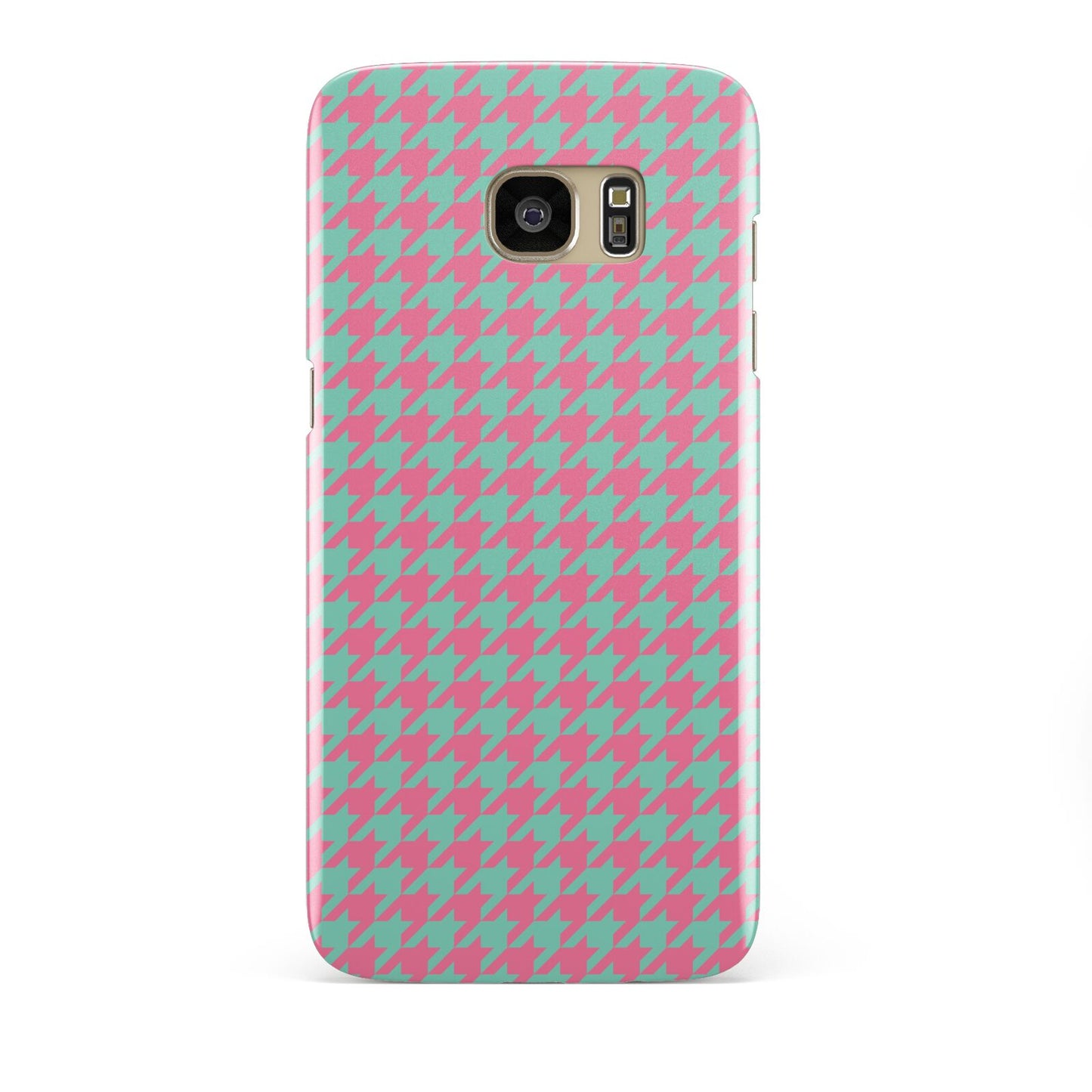 Pink Houndstooth Samsung Galaxy S7 Edge Case