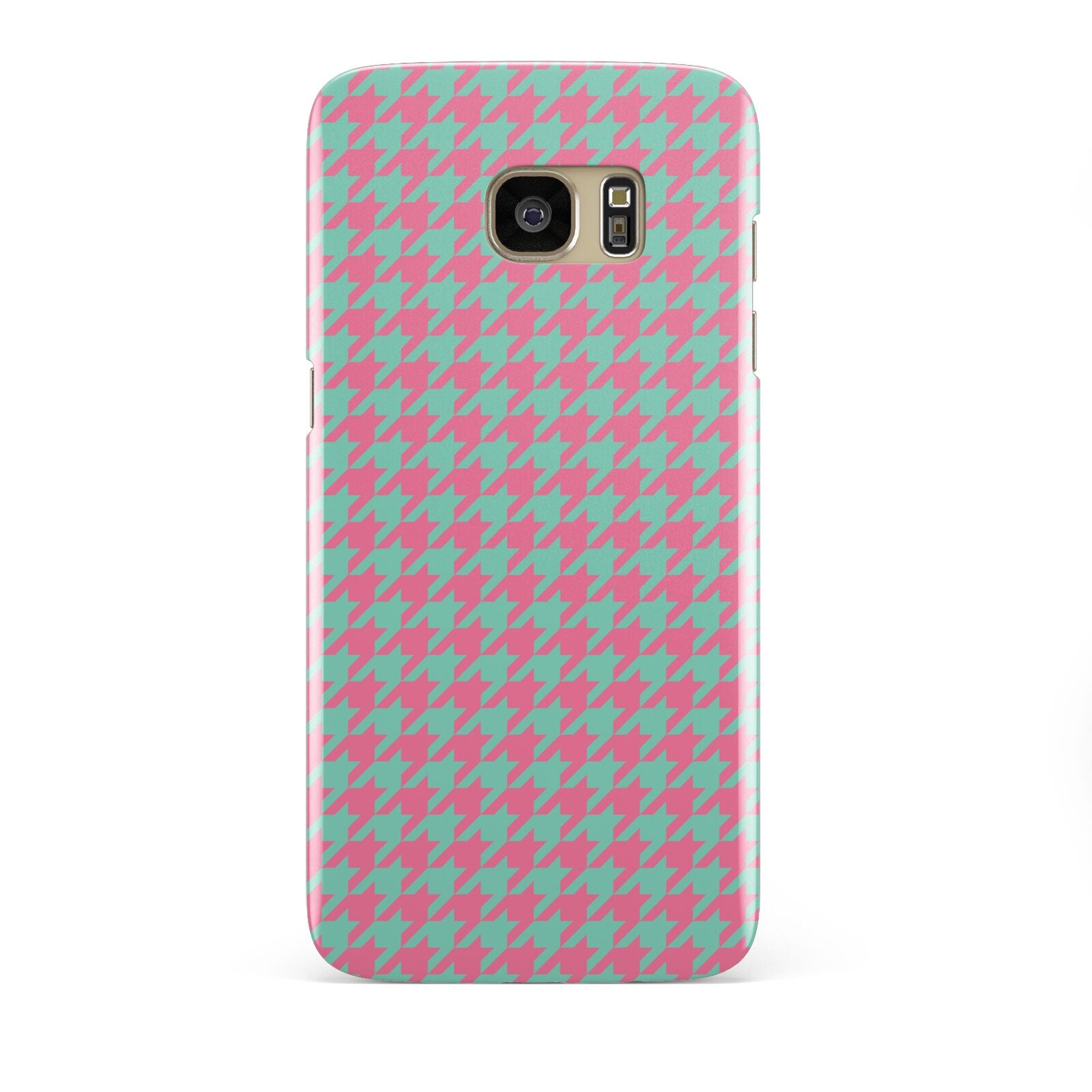 Pink Houndstooth Samsung Galaxy S7 Edge Case