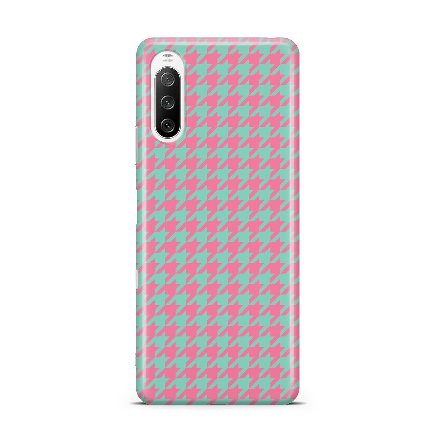 Pink Houndstooth Sony Xperia 10 III Case